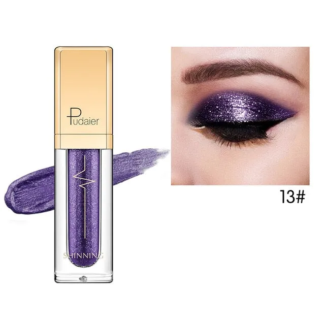 18 Colors Shine Smoky Eyeshadow Waterproof Dimond Glitter Liquid Cosmetic