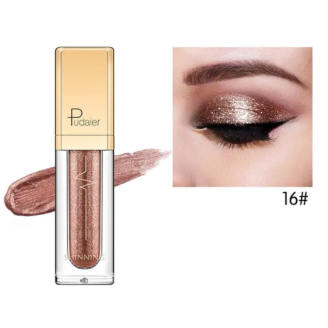 18 Colors Shine Smoky Eyeshadow Waterproof Dimond Glitter Liquid Cosmetic