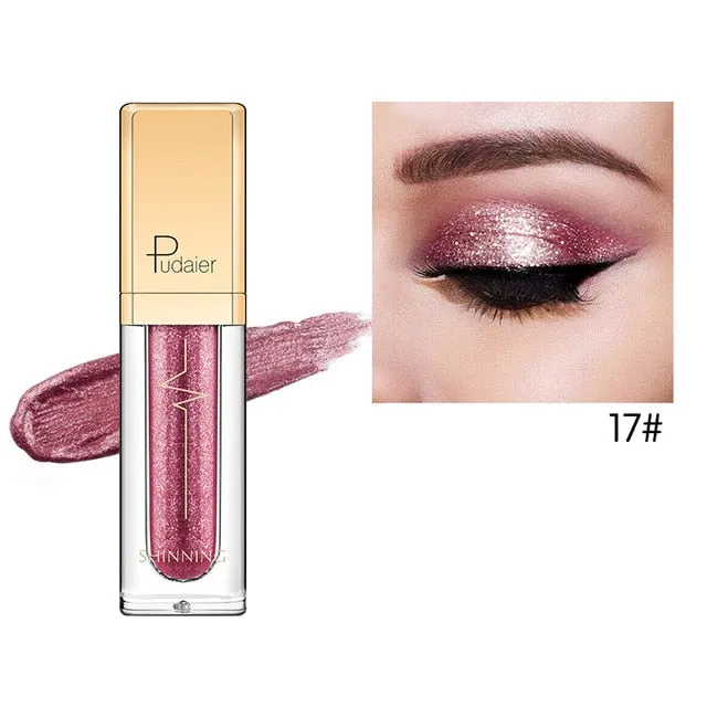 18 Colors Shine Smoky Eyeshadow Waterproof Dimond Glitter Liquid Cosmetic