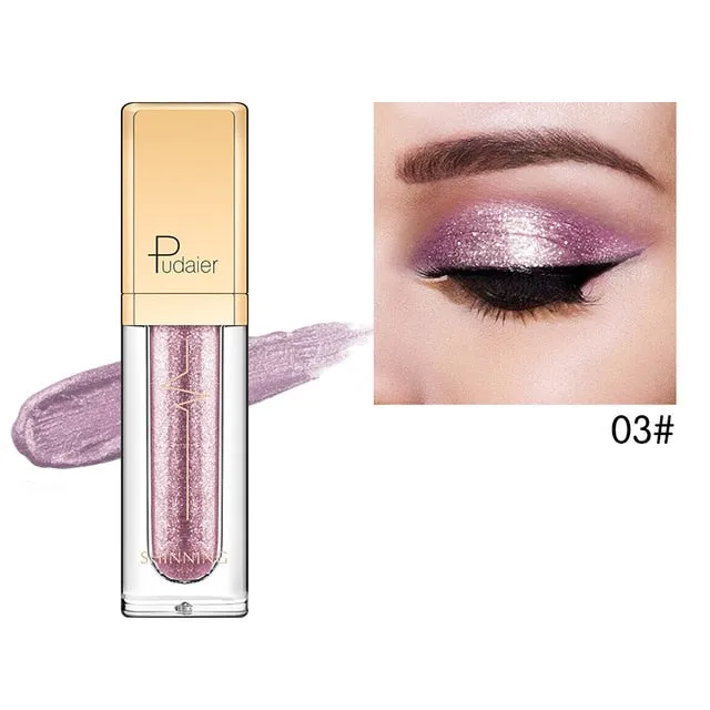 18 Colors Shine Smoky Eyeshadow Waterproof Dimond Glitter Liquid Cosmetic