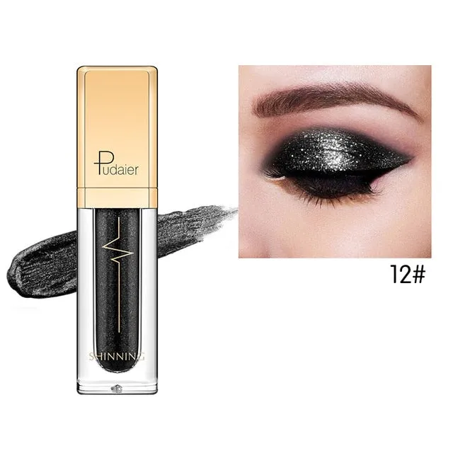 18 Colors Shine Smoky Eyeshadow Waterproof Dimond Glitter Liquid Cosmetic