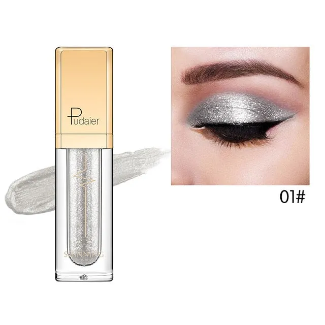 18 Colors Shine Smoky Eyeshadow Waterproof Dimond Glitter Liquid Cosmetic