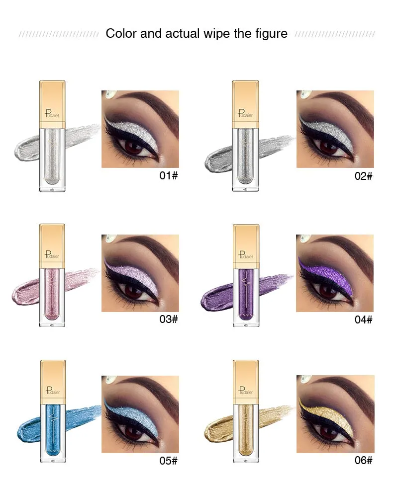 18 Colors Shine Smoky Eyeshadow Waterproof Dimond Glitter Liquid Cosmetic