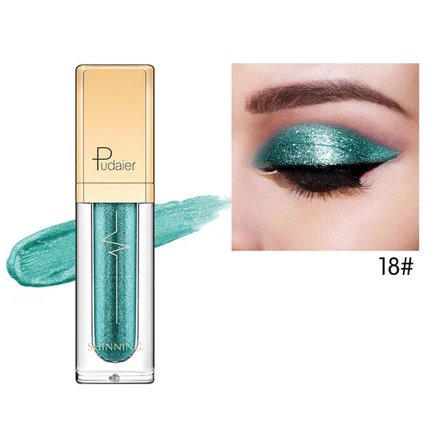 18 Colors Shine Smoky Eyeshadow Waterproof Dimond Glitter Liquid Cosmetic