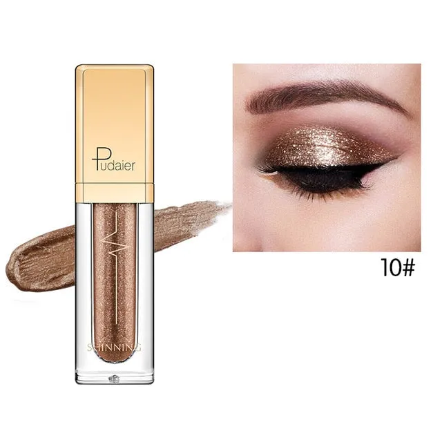 18 Colors Shine Smoky Eyeshadow Waterproof Dimond Glitter Liquid Cosmetic