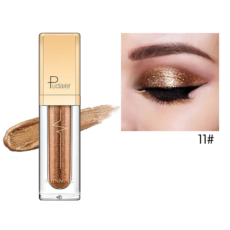 18 Colors Shine Smoky Eyeshadow Waterproof Dimond Glitter Liquid Cosmetic