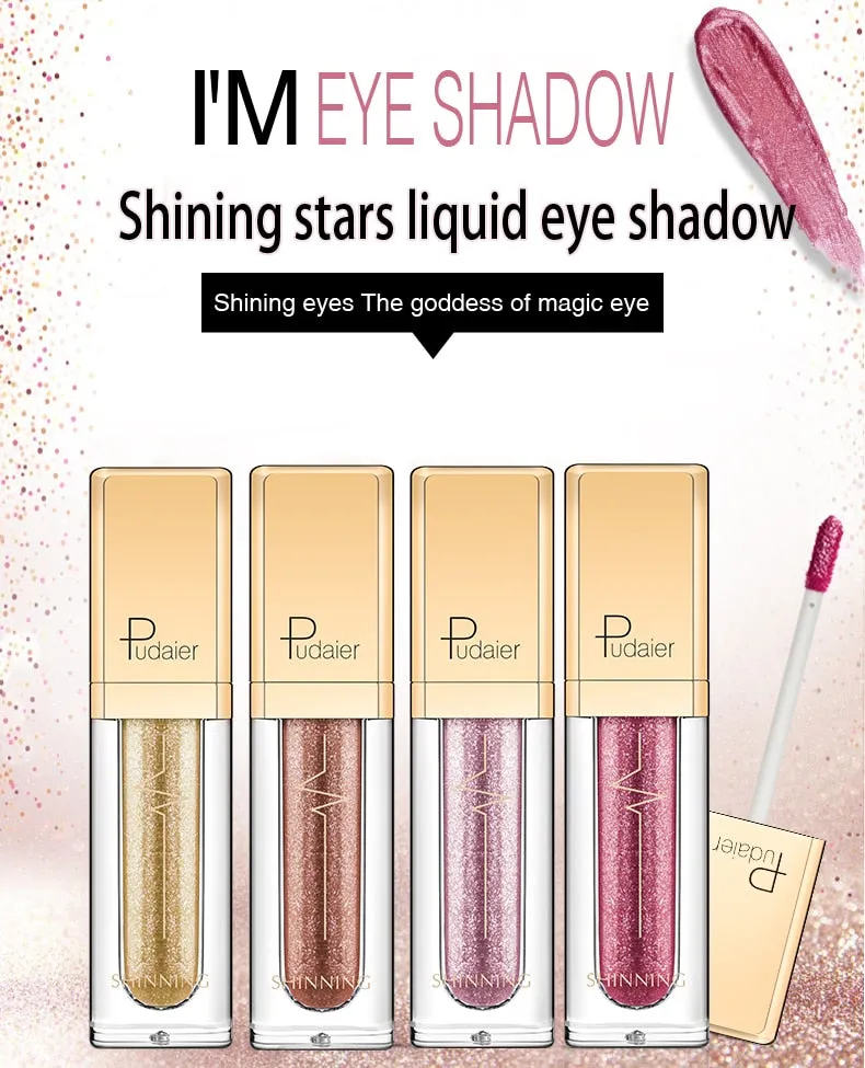 18 Colors Shine Smoky Eyeshadow Waterproof Dimond Glitter Liquid Cosmetic