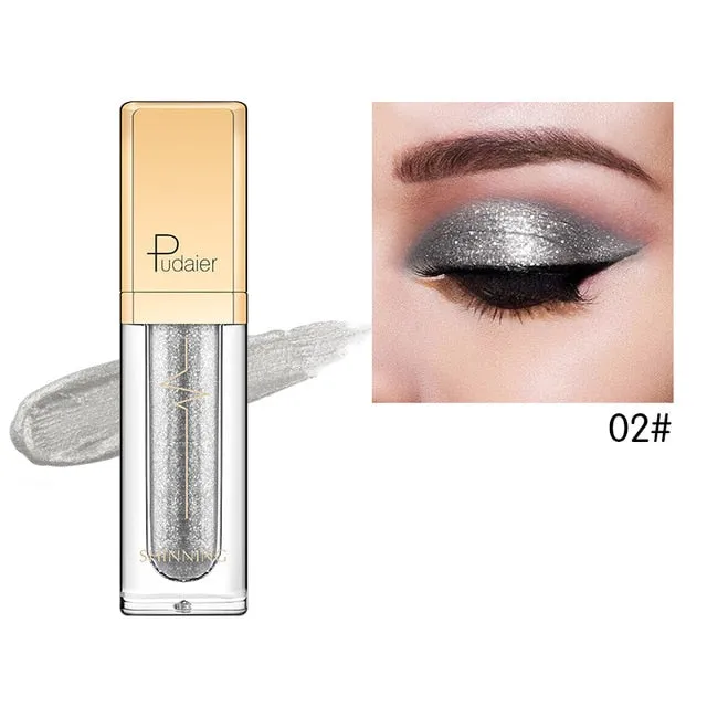 18 Colors Shine Smoky Eyeshadow Waterproof Dimond Glitter Liquid Cosmetic