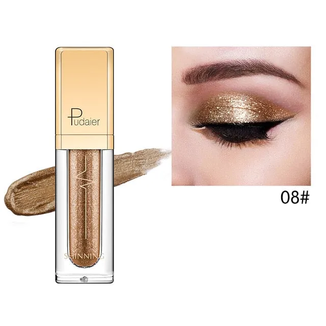 18 Colors Shine Smoky Eyeshadow Waterproof Dimond Glitter Liquid Cosmetic