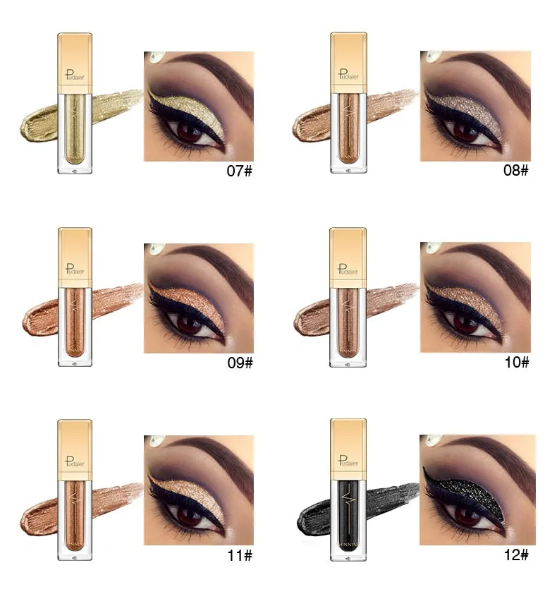 18 Colors Shine Smoky Eyeshadow Waterproof Dimond Glitter Liquid Cosmetic