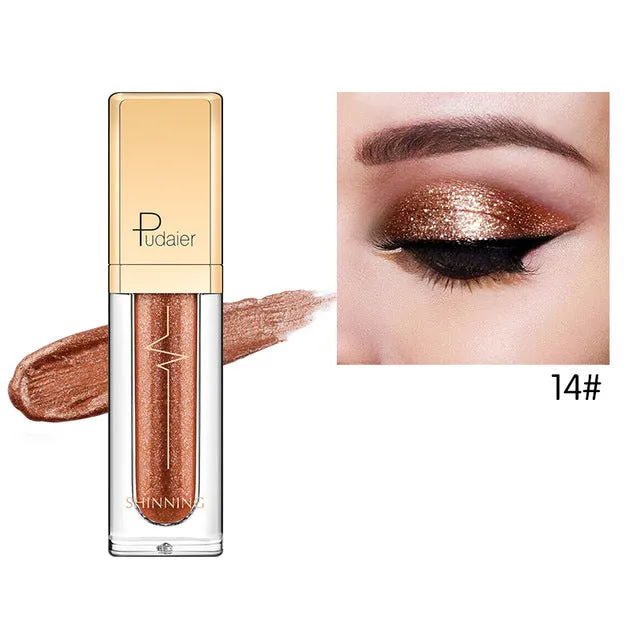18 Colors Shine Smoky Eyeshadow Waterproof Dimond Glitter Liquid Cosmetic