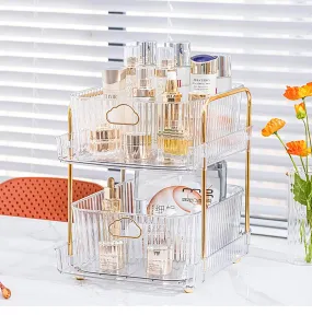 2 Tier Multi Layer Cosmetics Storage Box & Display Box