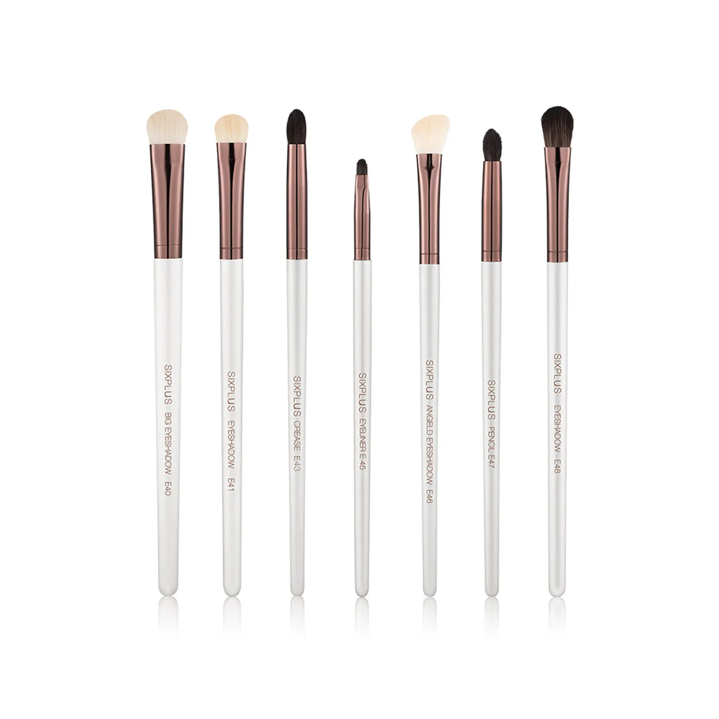 7pcs Pearl White Eye Makeup Brush Set