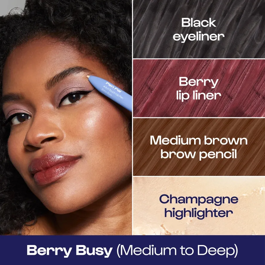 Alleyoop Pen Pal 4-in-1 Eye, Brow, Lip & Highlight Pen - Berry Busy