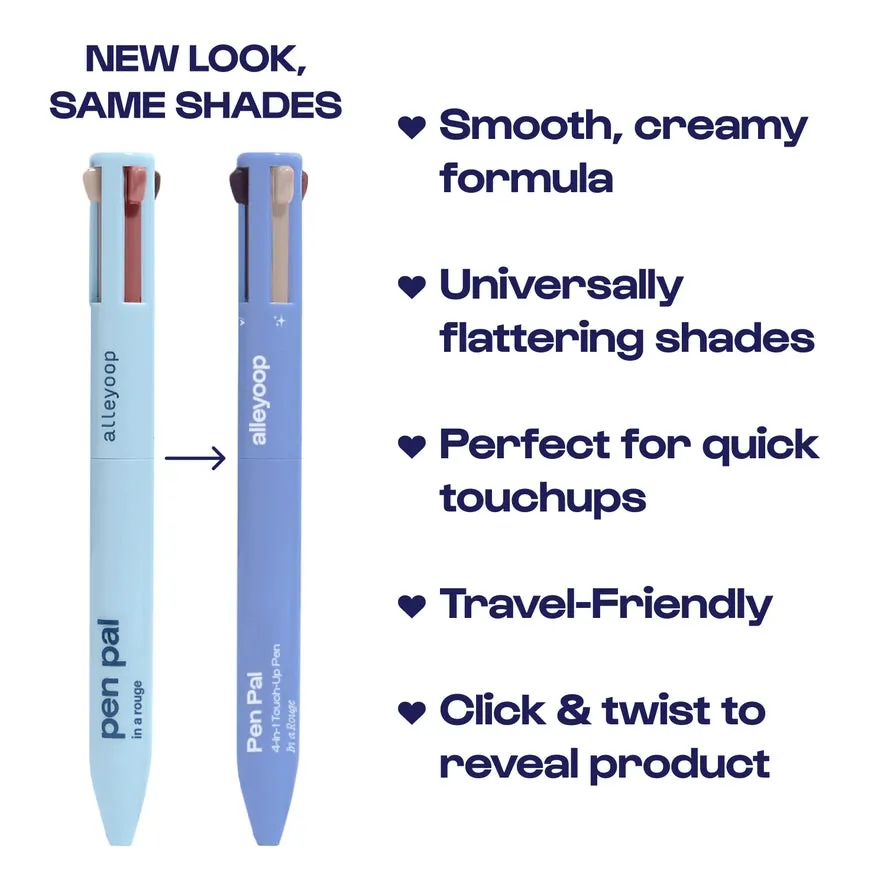 Alleyoop Pen Pal 4-in-1 Eye, Brow, Lip & Highlight Pen - Berry Busy