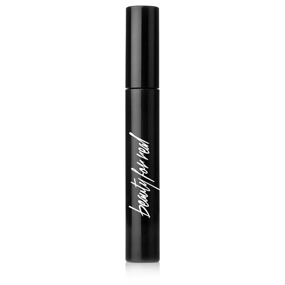 Beauty for Real Hi-Def Mascara, Just Black - Defining & Volumizing Lash Definer, Curls Lashes - Humidity & Smudge Proof - Micro Brush Ensures Versatile Application - 0.31 fl oz
