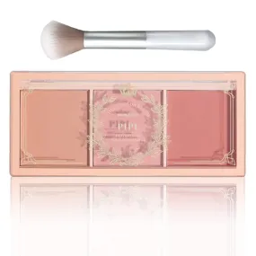 Blushers for Cheeks, 3 In 1 Color Matte Face Blush Make Up Powder, Makeup Blusher for Long-Lasting Sweat-Resistant Non-Greasy Blush Glow Matte Super Brighten Skin Shimmery Natural Look