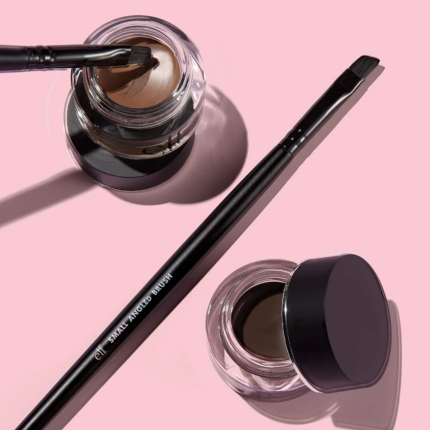 e.l.f. Lock on Liner and Brow Cream, Lightweight, Versatile, Defines, Sculpts, Shades, Contours, Light Brown, 5.5 Gram
