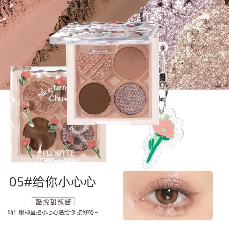 Flortte 4-Colour Eyeshadow Palette