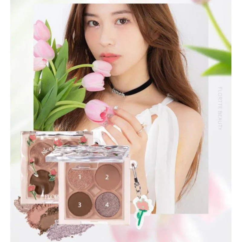 Flortte 4-Colour Eyeshadow Palette