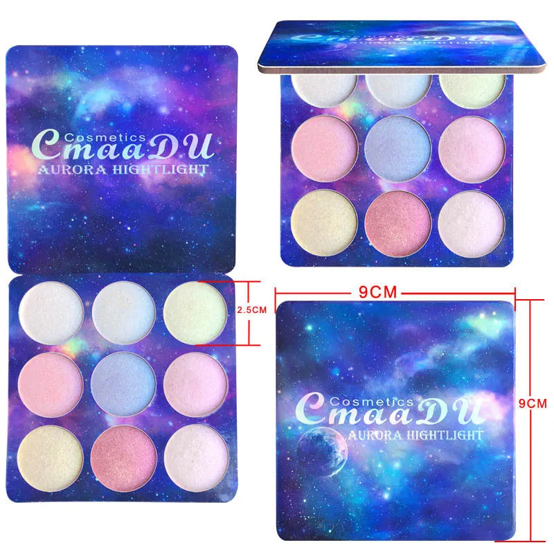 Highlighter Makeup Face Brighten Contouring Powder Palette Kit