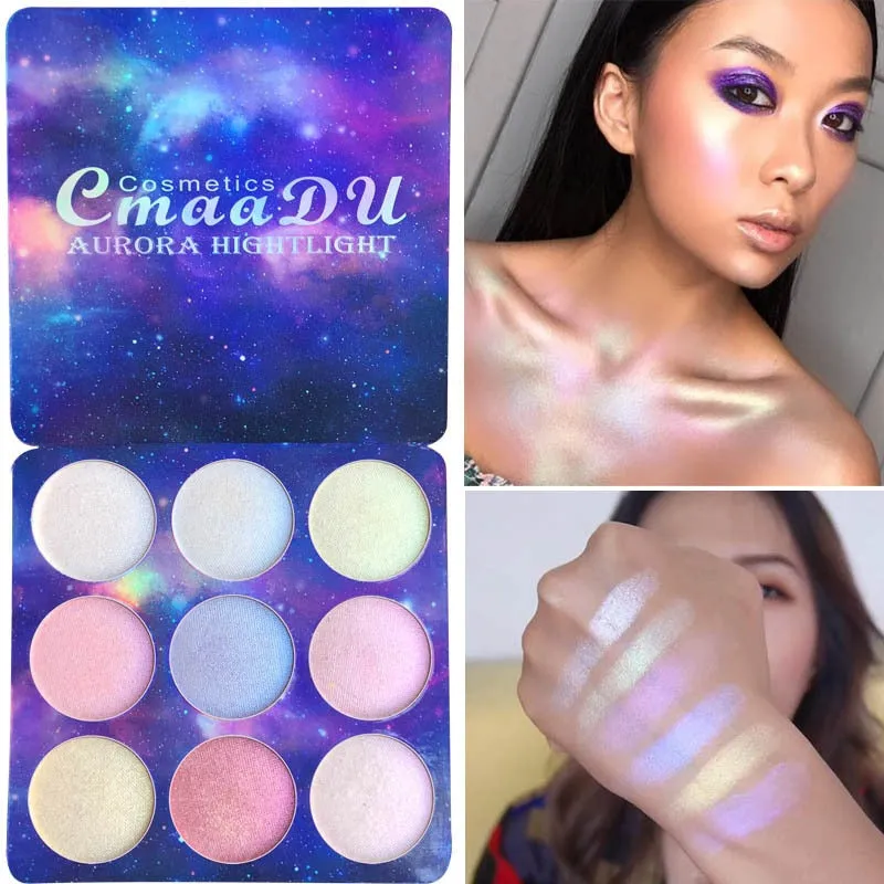 Highlighter Makeup Face Brighten Contouring Powder Palette Kit