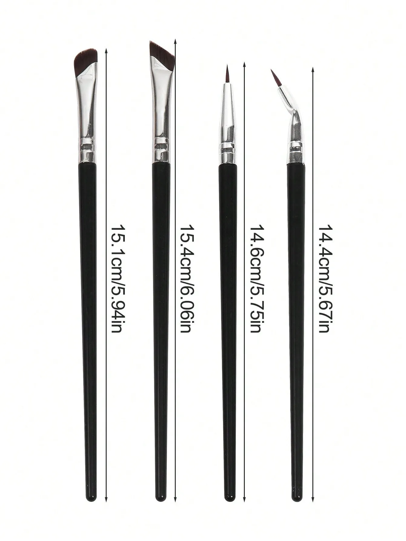 MAANGE 4pcs Professional Eye Makeup Brush Set,Eye Shadow Brush,Eyebrow Brush,Eyeliner Brush,Makeup Tools With Soft Fiber For Easy Carrying,Brush For Travel