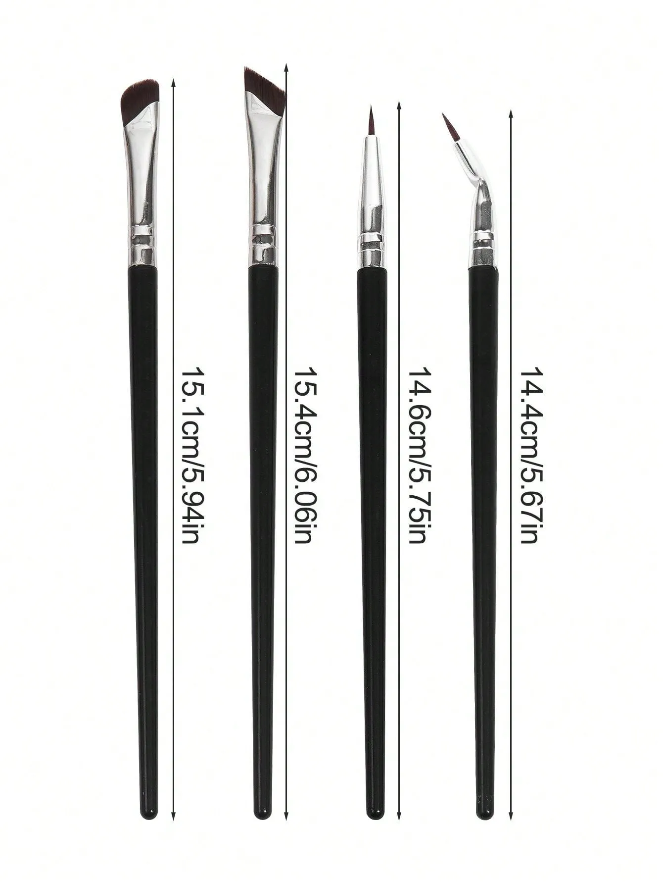 MAANGE 4pcs Professional Eye Makeup Brush Set,Eye Shadow Brush,Eyebrow Brush,Eyeliner Brush,Makeup Tools With Soft Fiber For Easy Carrying,Brush For Travel