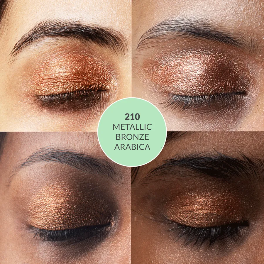 Metallic Bronze Arabica 210 - Eyeshadow, NO TALC | INTENSE COLOR | WITH SOOTHING PLANT OILS | ULTRA-SMOOTH