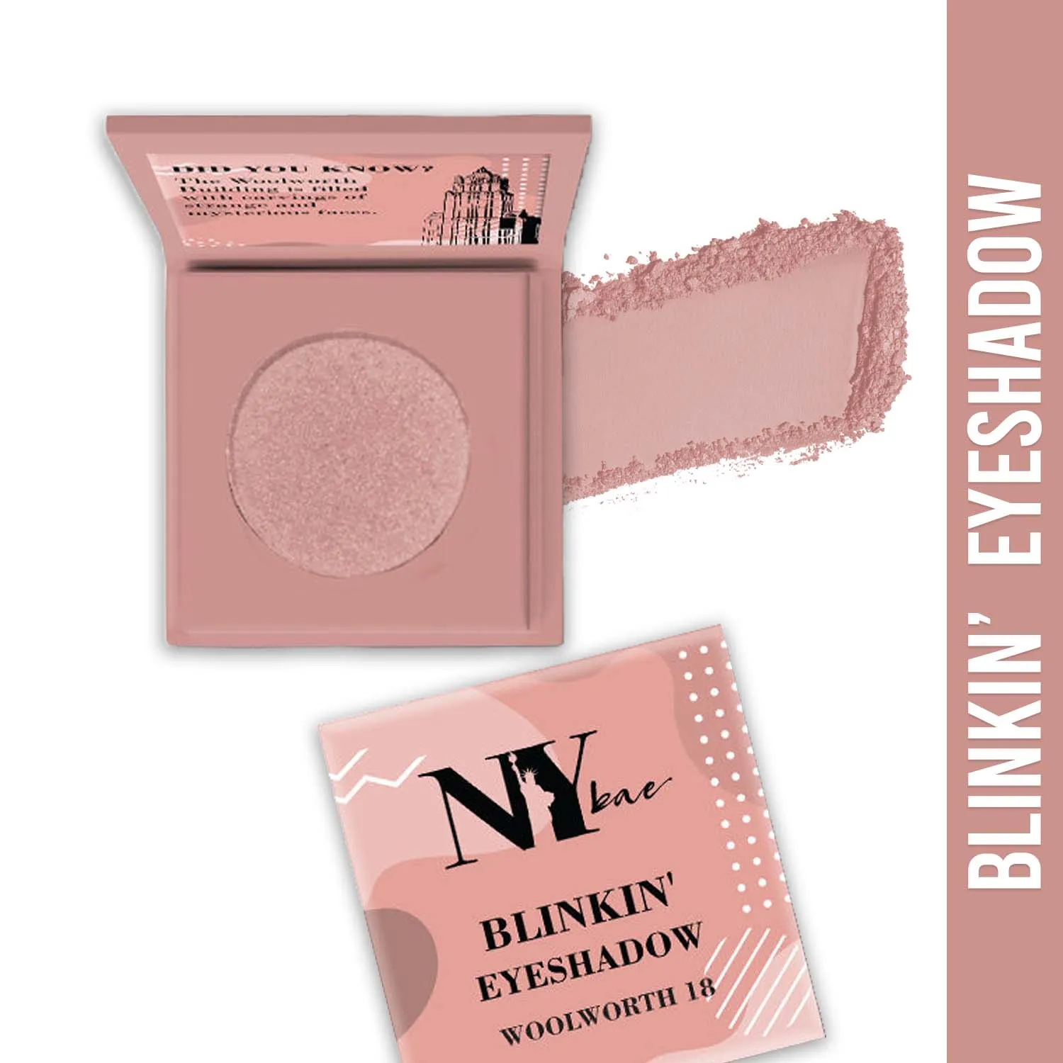 NY Bae Blinkin' Eyeshadow| Pink| Shimmer| Highly Pigmented - Woolworth 18(1.2 g)