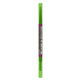 NYX Professional Makeup Blade & Shade, Dual Edged Brow Pencil, Up to 16HR wear, Smooth-glide pigment, Smudge & Transfer Resistant, Shade: Ash Brown