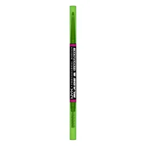 NYX Professional Makeup Blade & Shade, Dual Edged Brow Pencil, Up to 16HR wear, Smooth-glide pigment, Smudge & Transfer Resistant, Shade: Black