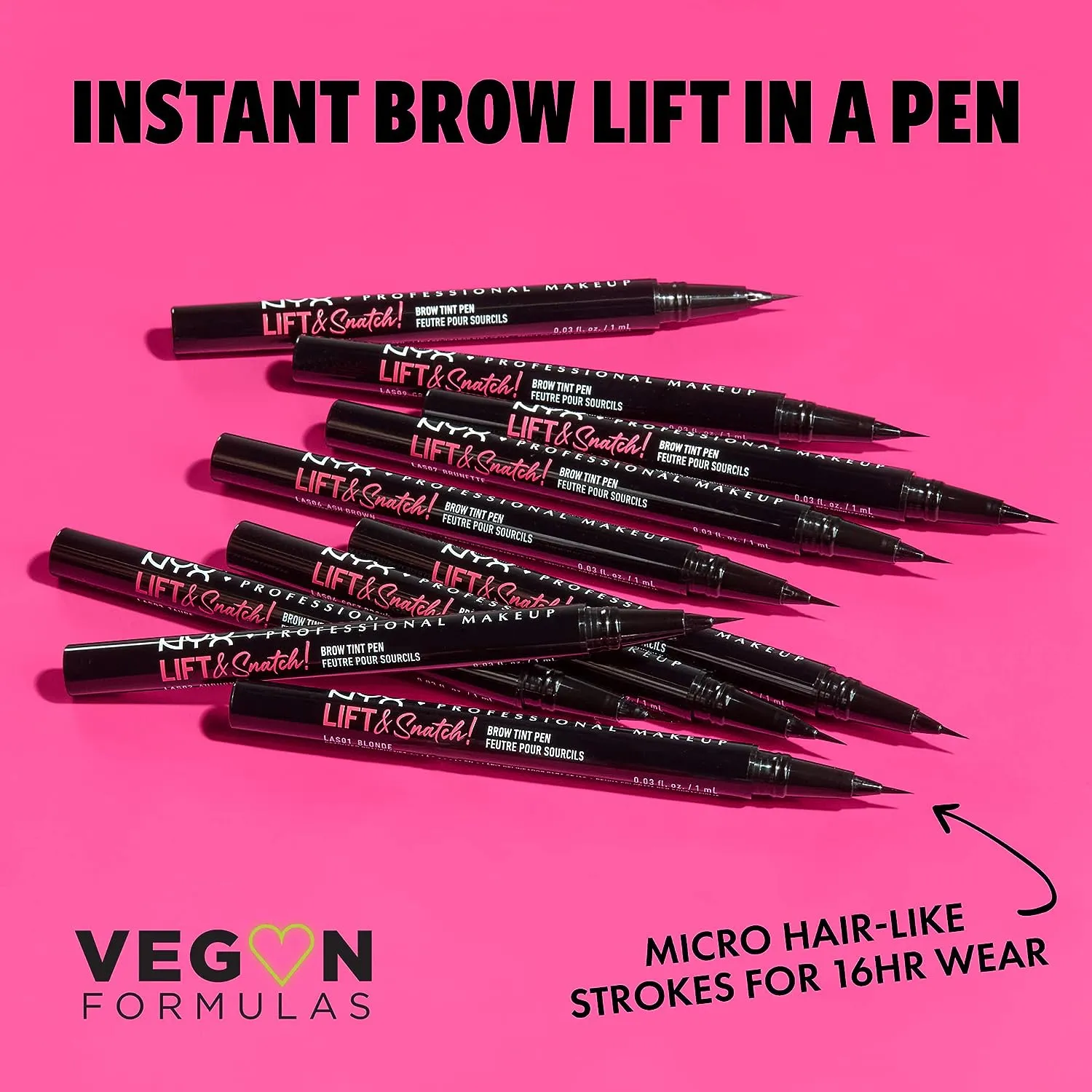 NYX PROFESSIONAL MAKEUP Lift & Snatch Eyebrow Tint Pen, Ash Brown