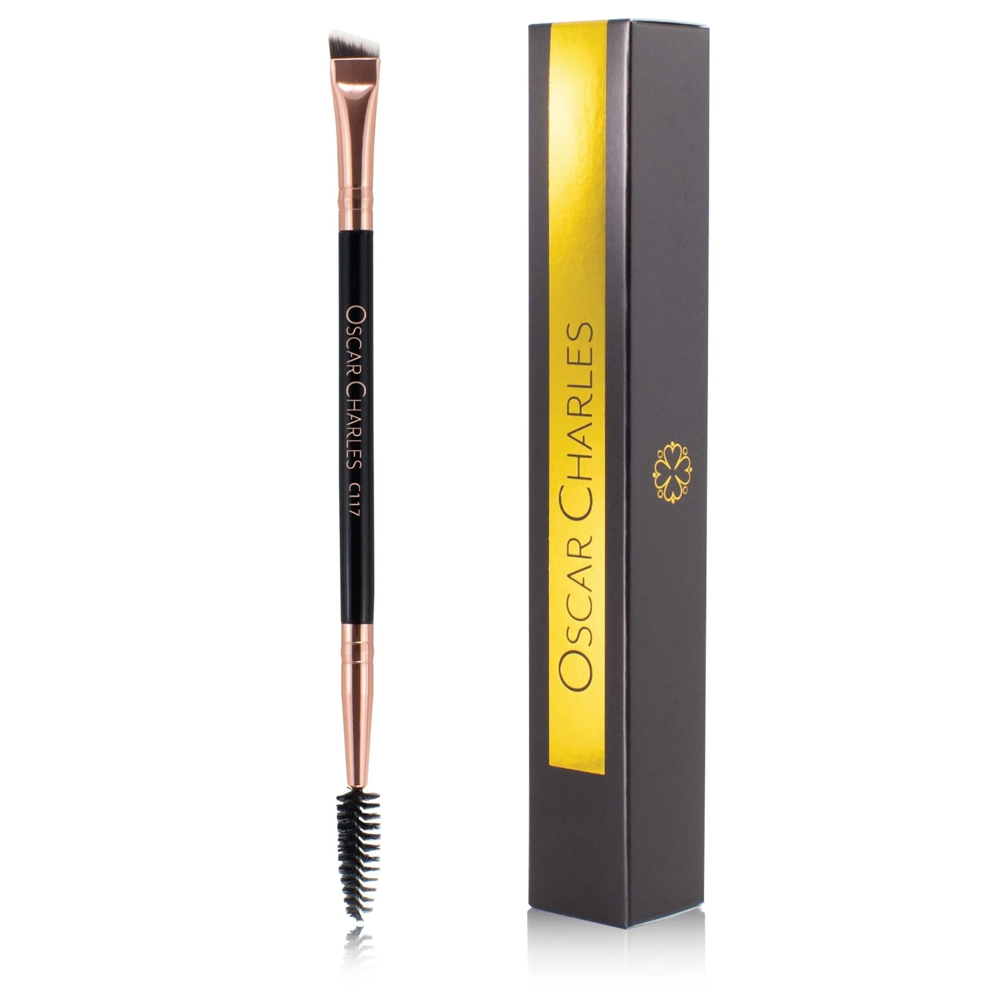 Oscar Charles 117 Luxe Spoolie & Angled Brow Makeup Brush