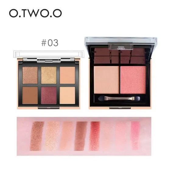 O.TWO.O TRAVELERS EYESHADOW (X6) AND BLUSHER (X2)
