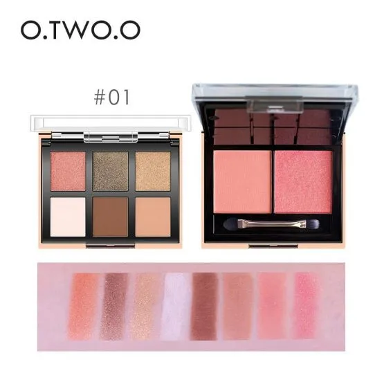 O.TWO.O TRAVELERS EYESHADOW (X6) AND BLUSHER (X2)