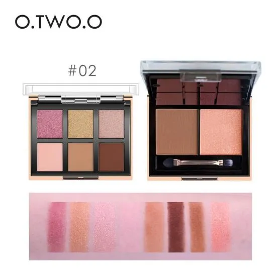 O.TWO.O TRAVELERS EYESHADOW (X6) AND BLUSHER (X2)