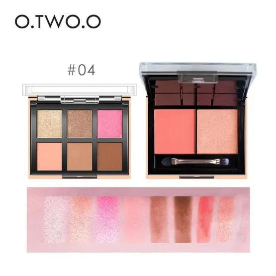 O.TWO.O TRAVELERS EYESHADOW (X6) AND BLUSHER (X2)