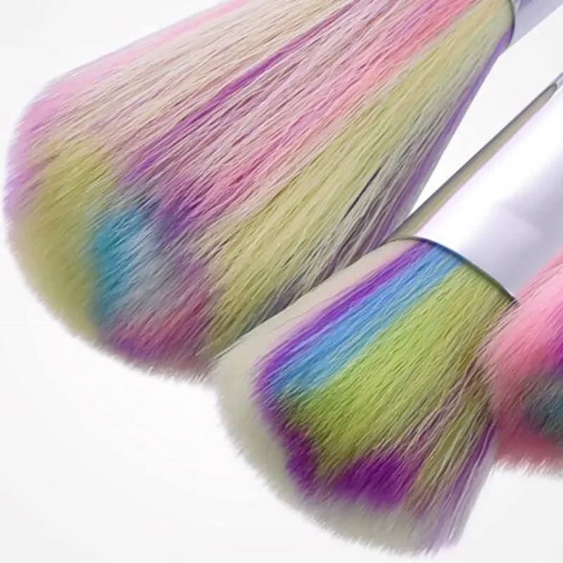 Professional 10PCS Spiral White Handle Makeup Brushes
