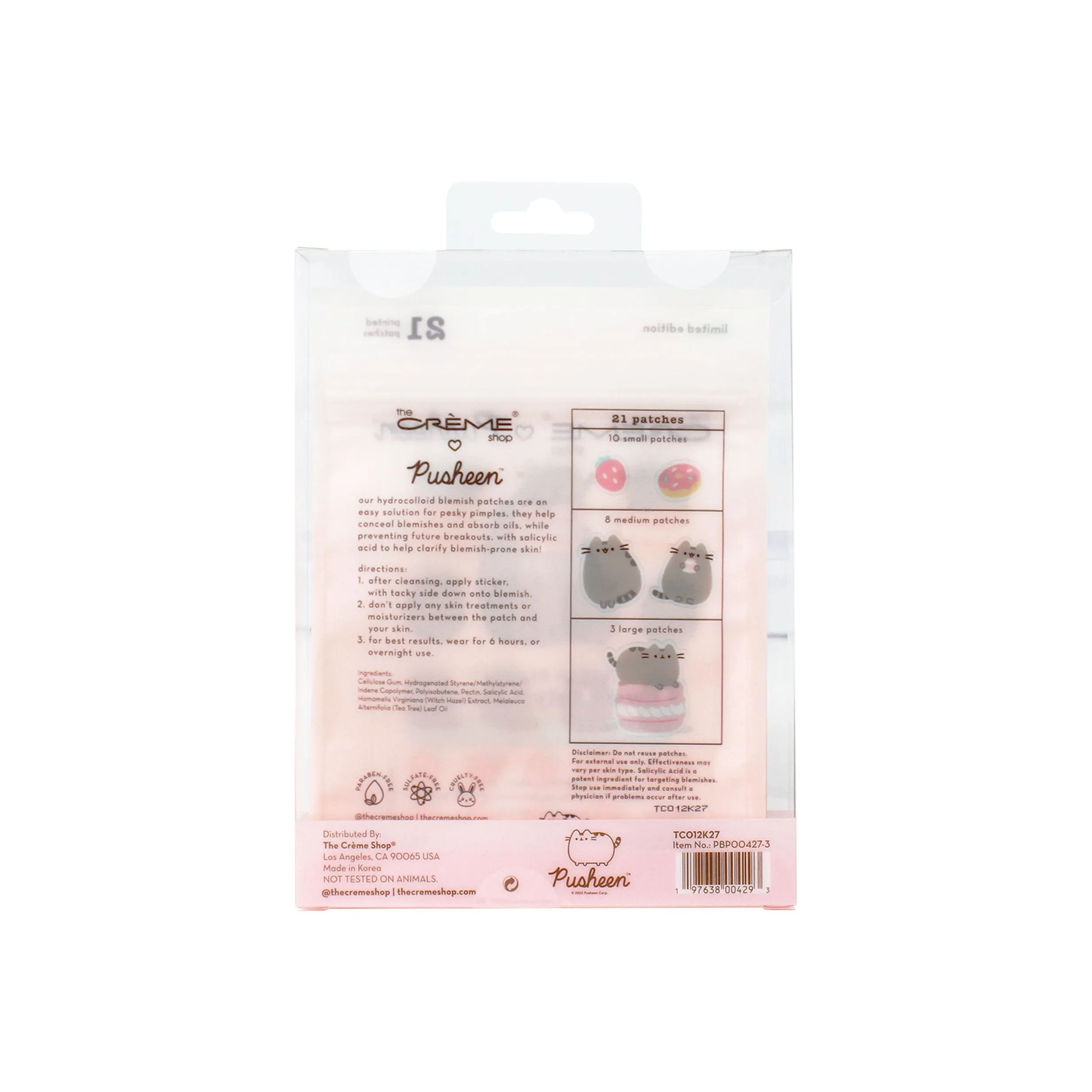 Pusheen Klean Beauty™ Pawsitively Clear Skin Infused Hydrocolloid Blemish Patches