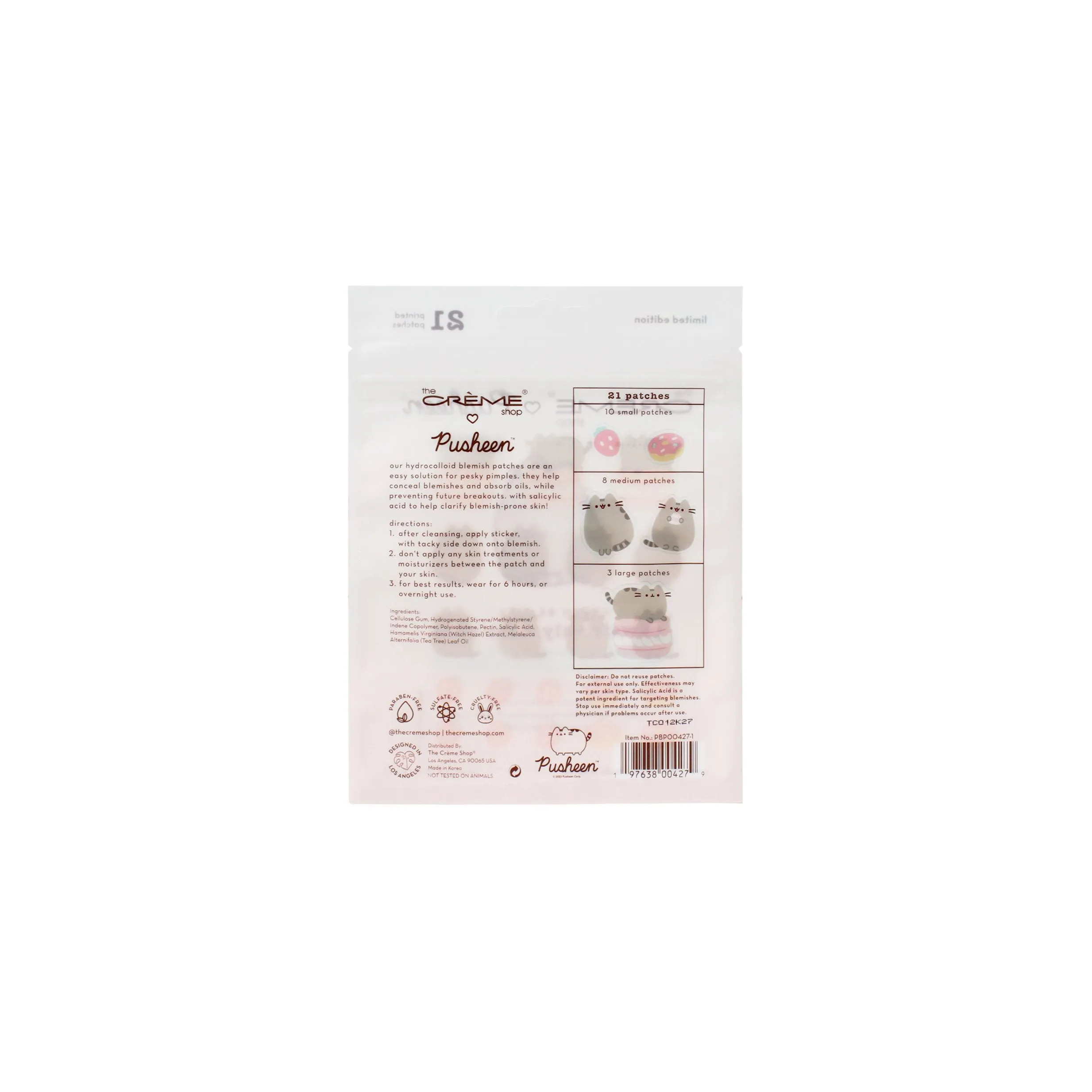 Pusheen Klean Beauty™ Pawsitively Clear Skin Infused Hydrocolloid Blemish Patches